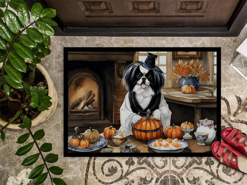 Japanese Chin Fall Kitchen Pumpkins Indoor or Outdoor Mat 24x36