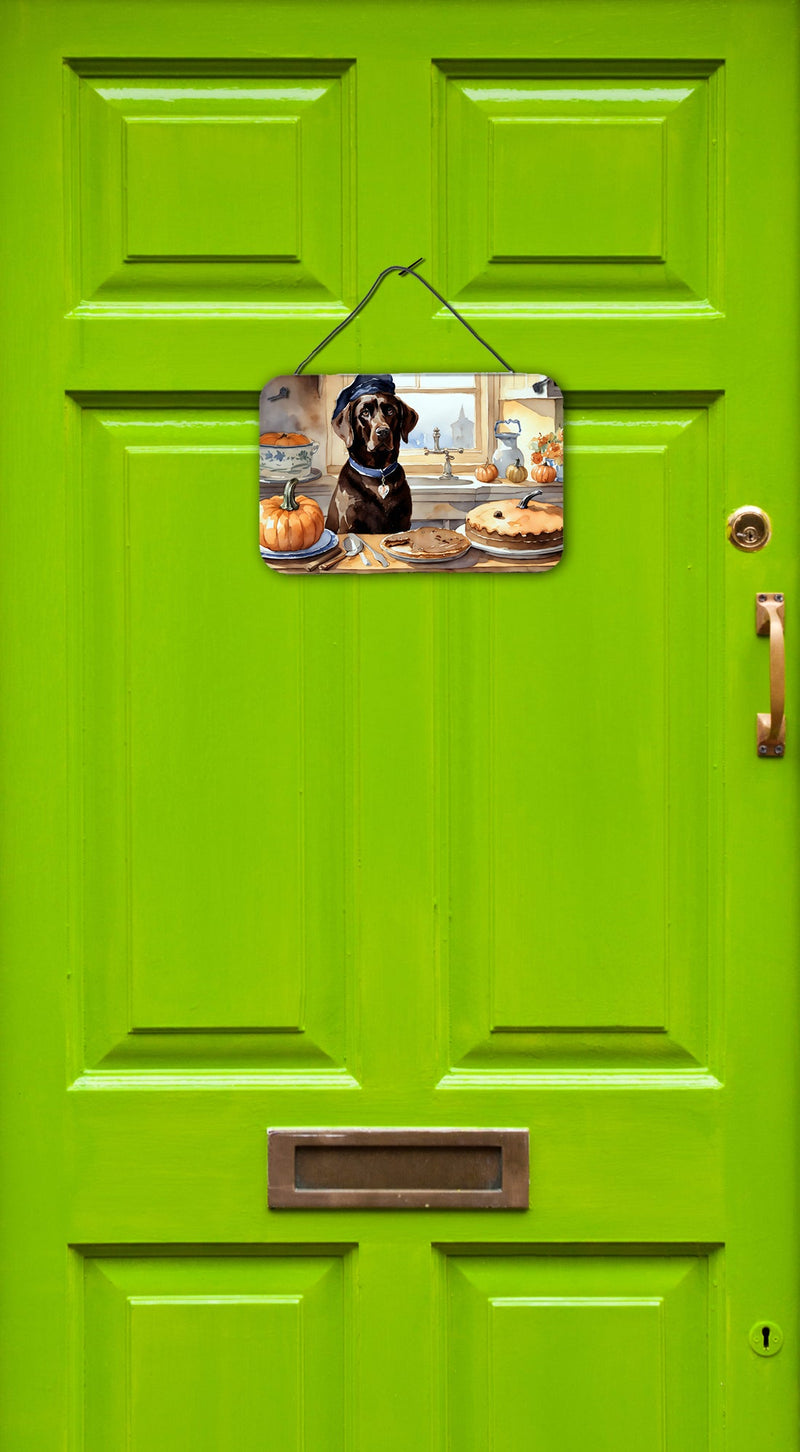 Chocolate Lab Fall Kitchen Pumpkins Wall or Door Hanging Prints