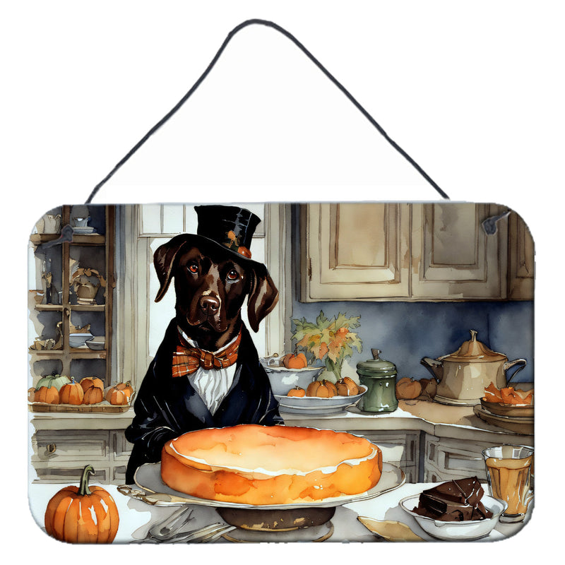 Chocolate Lab Fall Kitchen Pumpkins Wall or Door Hanging Prints