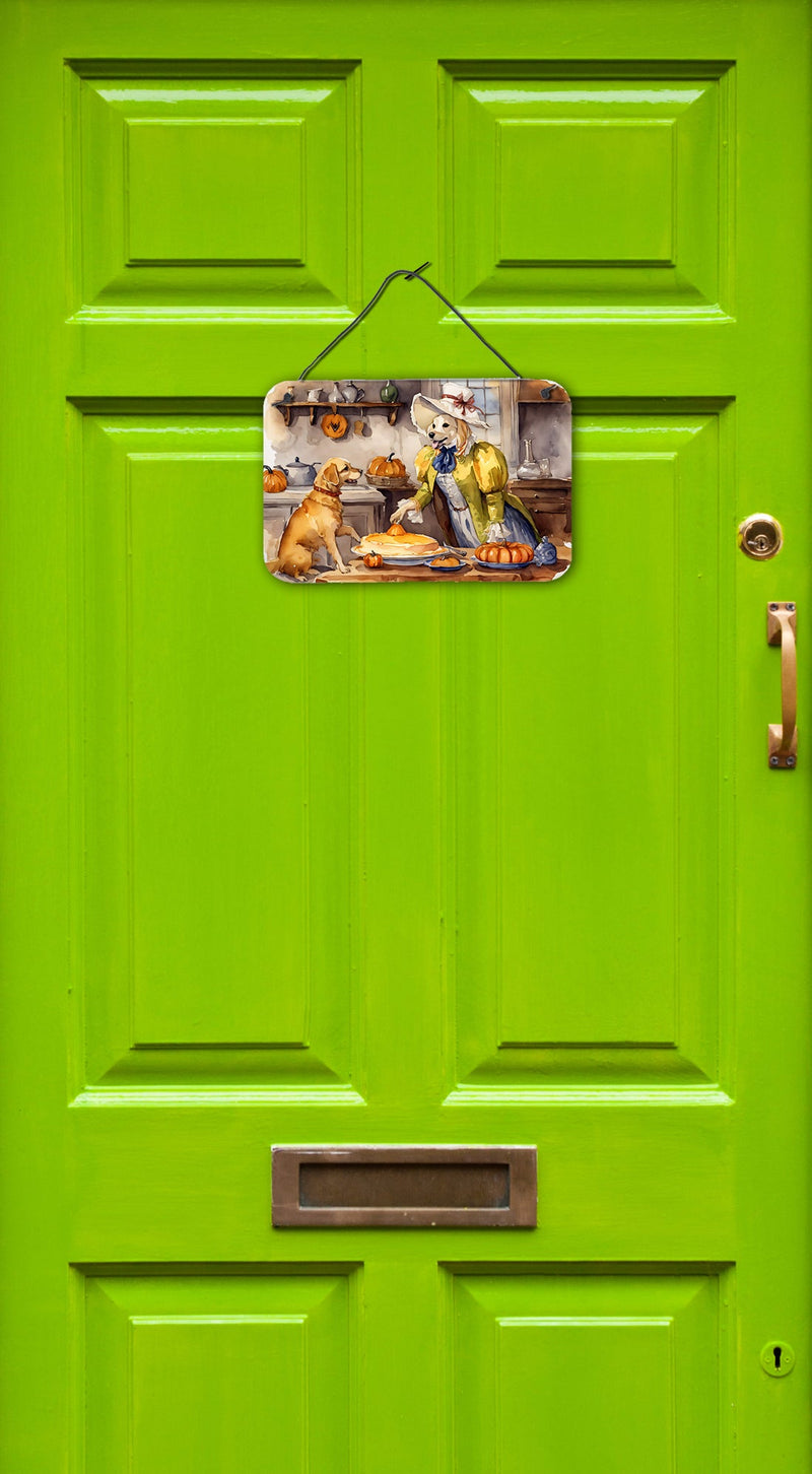 Yellow Lab Fall Kitchen Pumpkins Wall or Door Hanging Prints