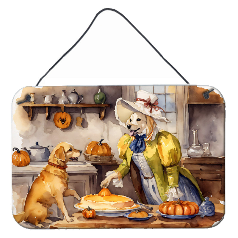 Yellow Lab Fall Kitchen Pumpkins Wall or Door Hanging Prints