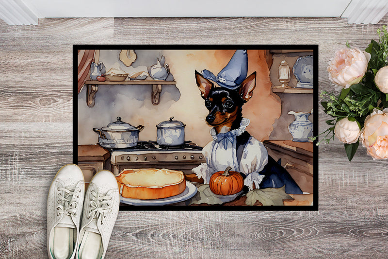 Miniature Pinscher Fall Kitchen Pumpkins Indoor or Outdoor Mat 24x36