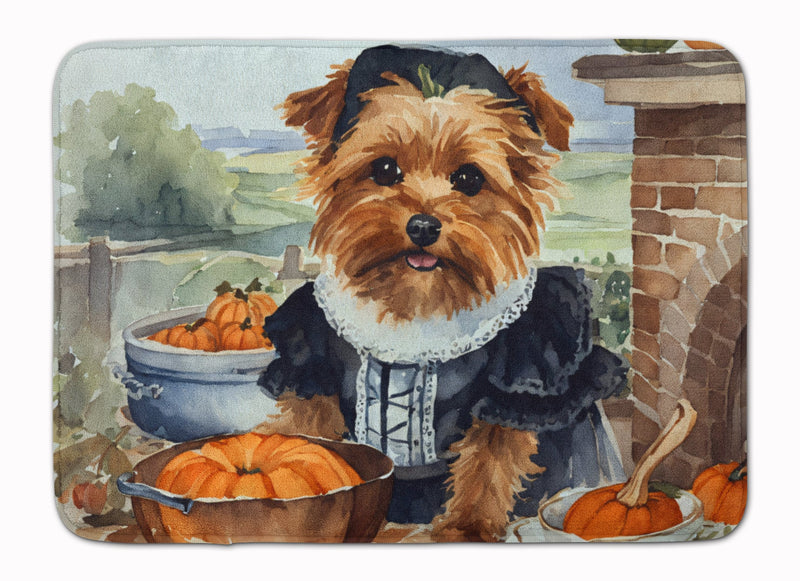 Norfolk Terrier Fall Kitchen Pumpkins Memory Foam Kitchen Mat