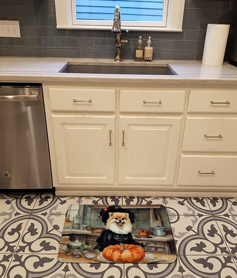 Pomeranian Fall Kitchen Pumpkins Memory Foam Kitchen Mat
