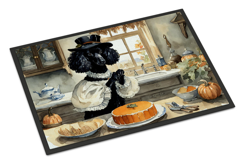 Poodle Fall Kitchen Pumpkins Indoor or Outdoor Mat 24x36