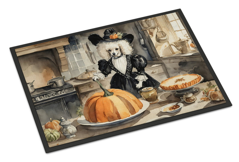 Poodle Fall Kitchen Pumpkins Indoor or Outdoor Mat 24x36