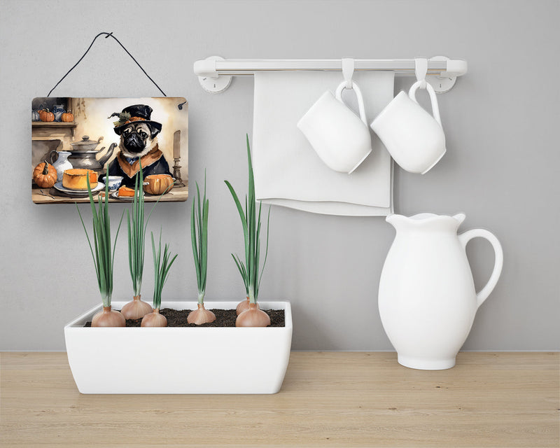 Pug Fall Kitchen Pumpkins Wall or Door Hanging Prints