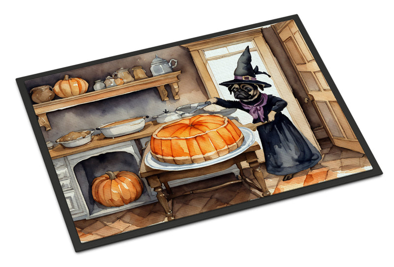 Pug Fall Kitchen Pumpkins Indoor or Outdoor Mat 24x36