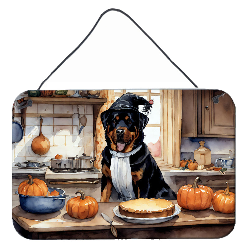 Rottweiler Fall Kitchen Pumpkins Wall or Door Hanging Prints