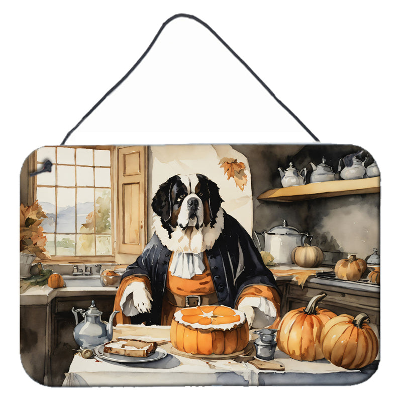 Saint Bernard Fall Kitchen Pumpkins Wall or Door Hanging Prints