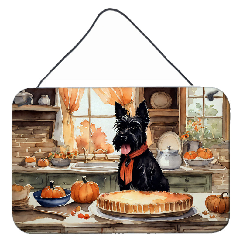 Scottish Terrier Fall Kitchen Pumpkins Wall or Door Hanging Prints