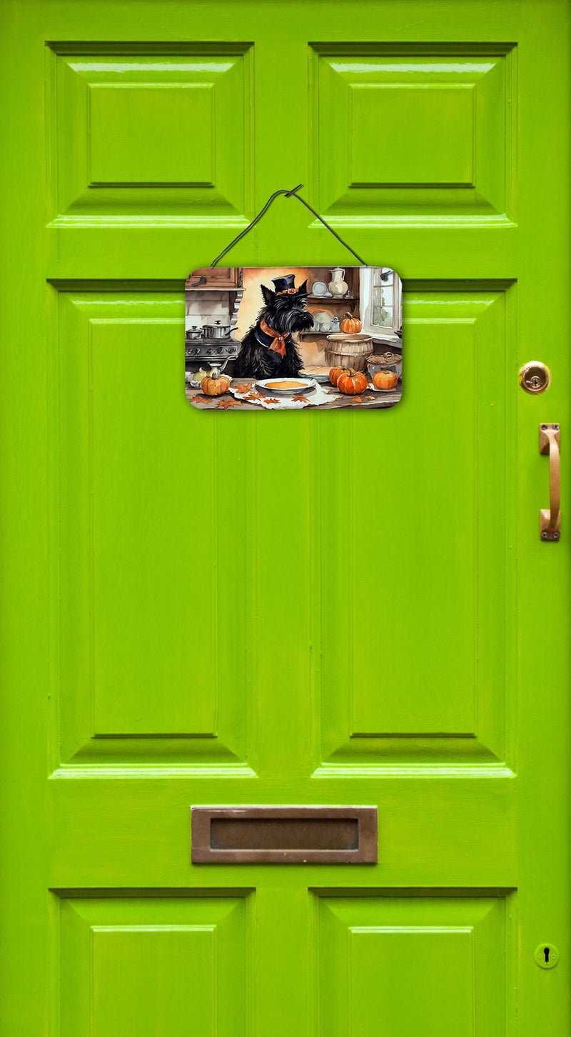 Scottish Terrier Fall Kitchen Pumpkins Wall or Door Hanging Prints