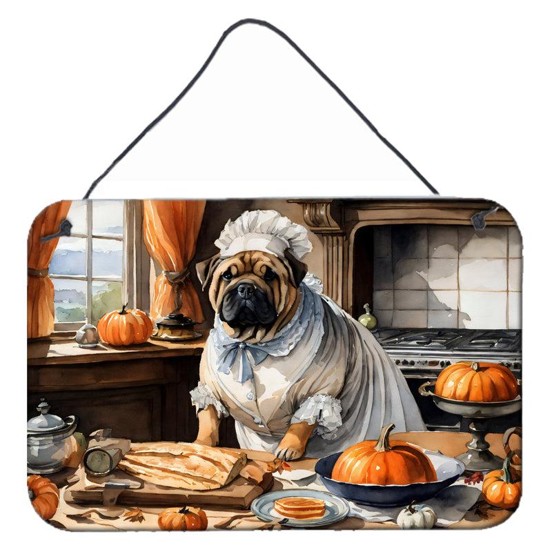 Shar Pei Fall Kitchen Pumpkins Wall or Door Hanging Prints