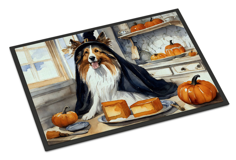 Sheltie Fall Kitchen Pumpkins Indoor or Outdoor Mat 24x36