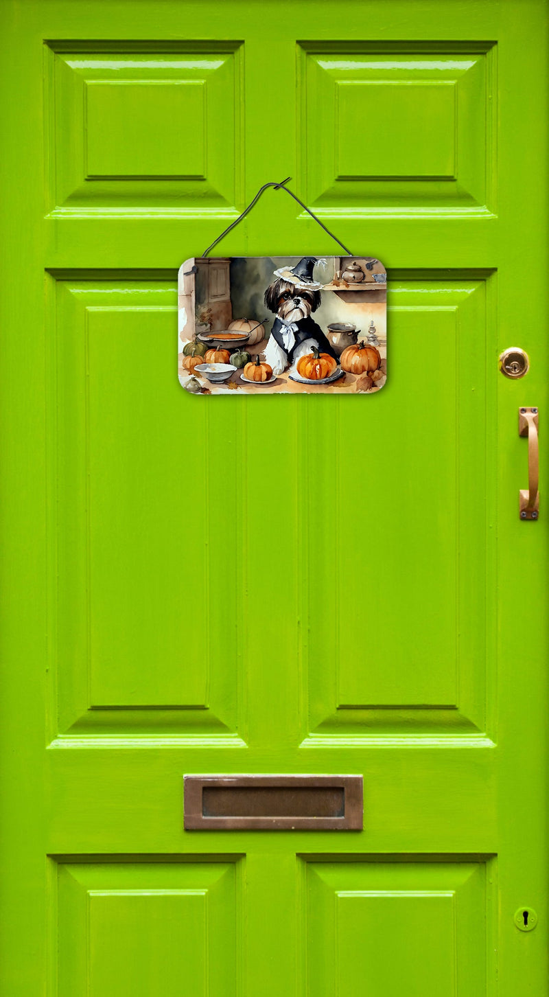 Shih Tzu Fall Kitchen Pumpkins Wall or Door Hanging Prints