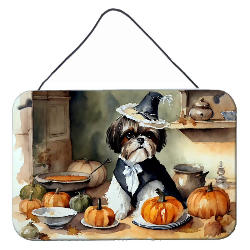 Shih Tzu Fall Kitchen Pumpkins Wall or Door Hanging Prints