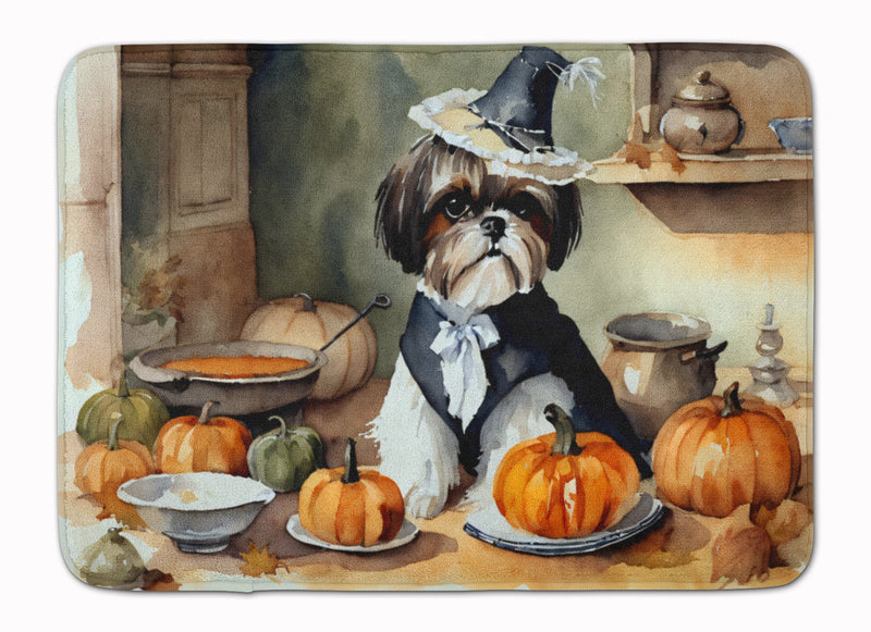Shih Tzu Fall Kitchen Pumpkins Memory Foam Kitchen Mat