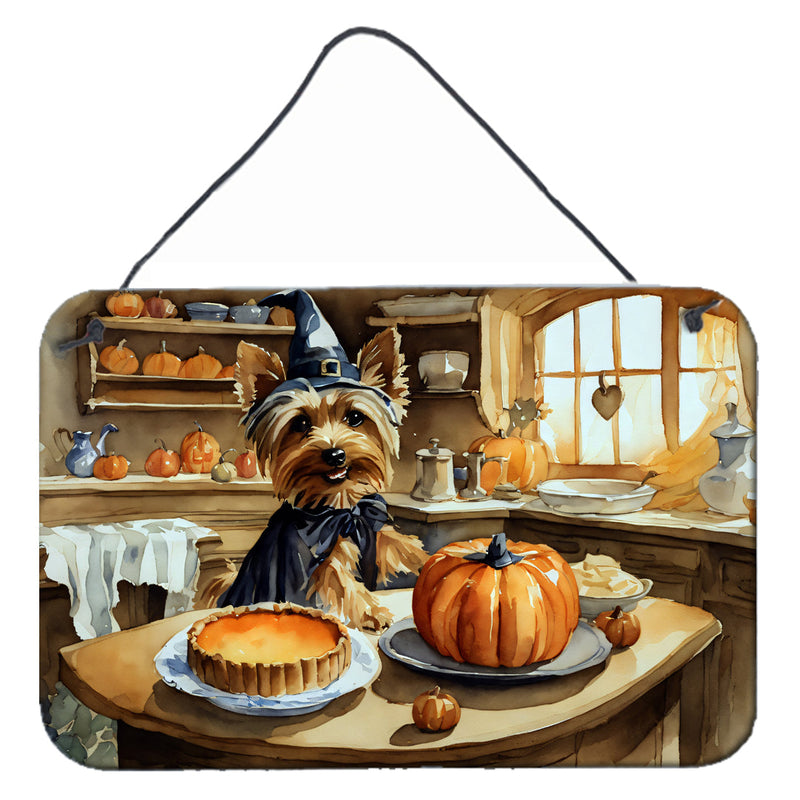 Silky Terrier Fall Kitchen Pumpkins Wall or Door Hanging Prints