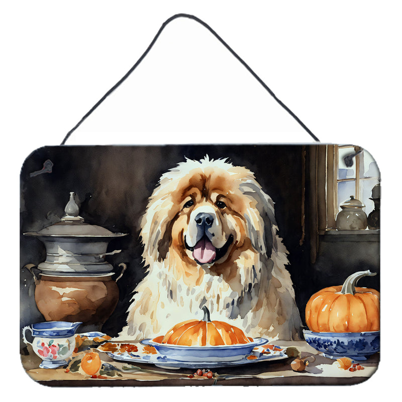 Tibetan Mastiff Fall Kitchen Pumpkins Wall or Door Hanging Prints