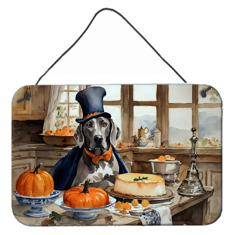 Weimaraner Fall Kitchen Pumpkins Wall or Door Hanging Prints