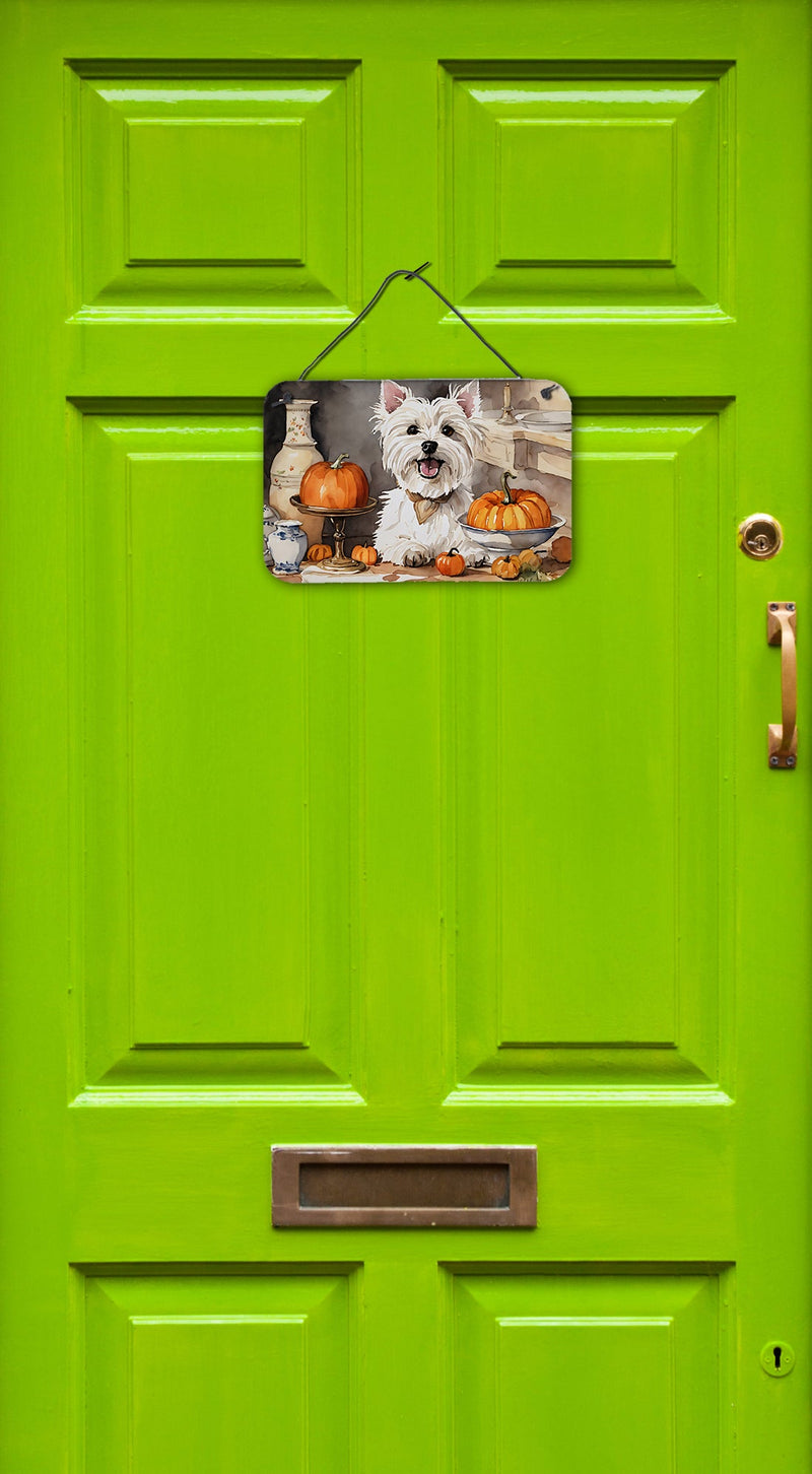 Westie Fall Kitchen Pumpkins Wall or Door Hanging Prints