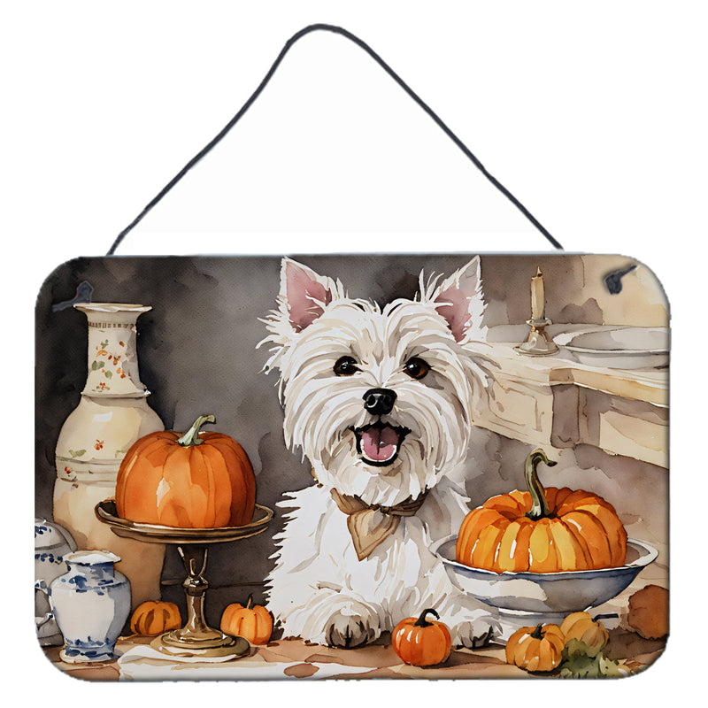 Westie Fall Kitchen Pumpkins Wall or Door Hanging Prints