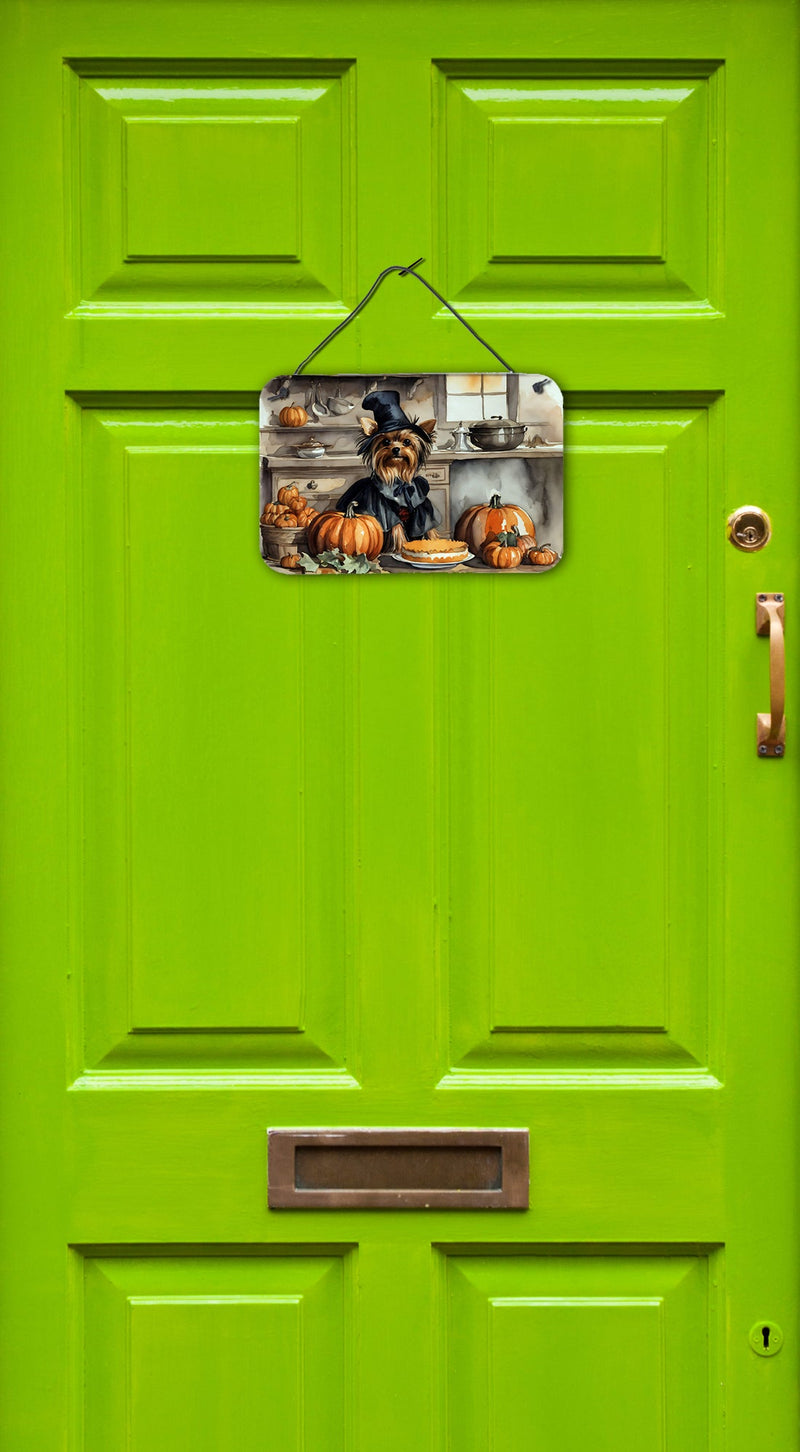 Yorkie Fall Kitchen Pumpkins Wall or Door Hanging Prints