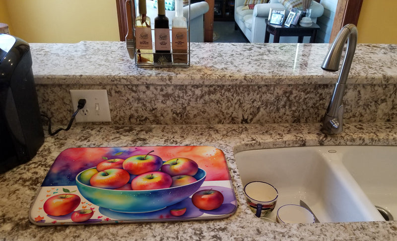 Colorful Apples Dish Drying Mat