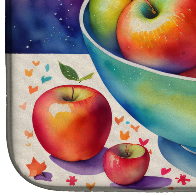 Colorful Apples Dish Drying Mat