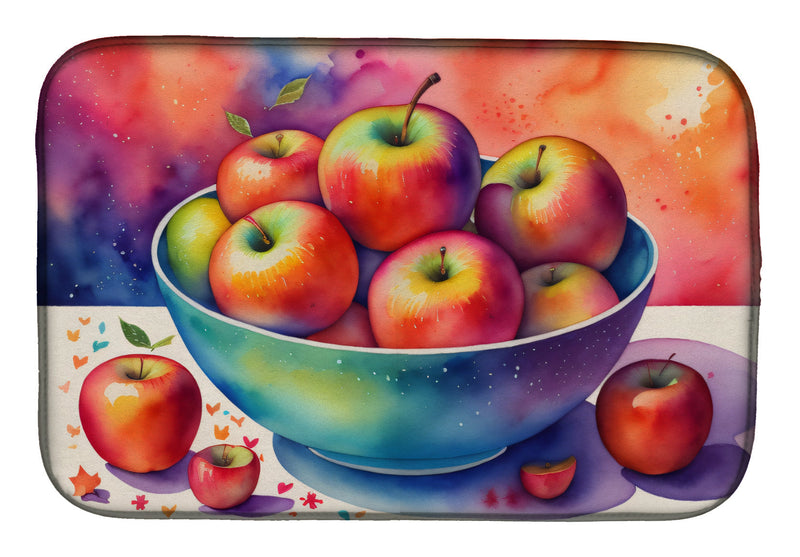 Colorful Apples Dish Drying Mat