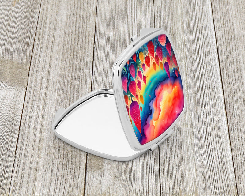 Colorful Celosia Compact Mirror – Stylish Purse Mirror with Artistic Covers