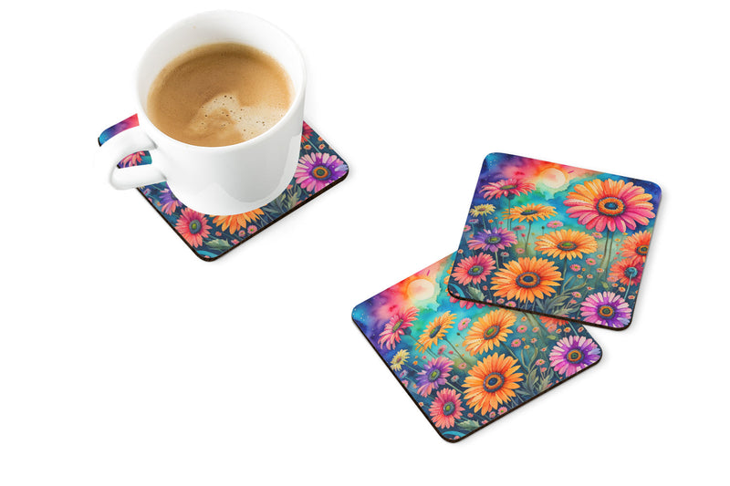 Colorful Gerbera Daisies Foam Coaster