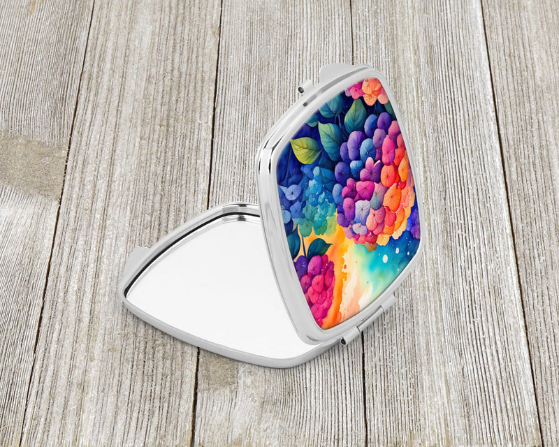 Colorful Hydrangeas Compact Mirror – Stylish Purse Mirror with Artistic Covers