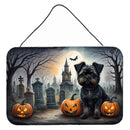 Affenpinscher Spooky Halloween Wall or Door Hanging Prints