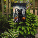Affenpinscher Spooky Halloween Garden Flag – Dog in Cemetery Scene