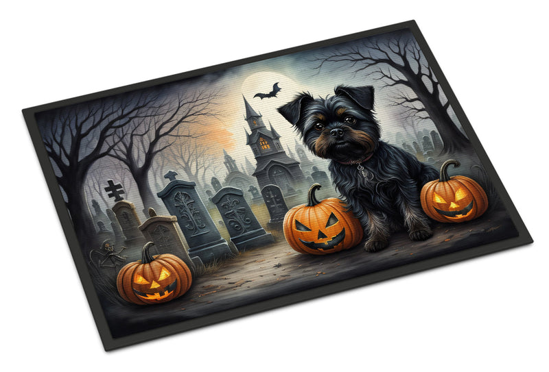 Affenpinscher Spooky Halloween Indoor or Outdoor Mat 24x36