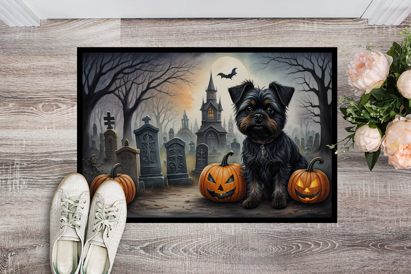 Affenpinscher Spooky Halloween Doormat 18x27