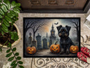 Affenpinscher Spooky Halloween Doormat -  18x27 Decorative Floor Mat – Indoor/Outdoor Rug