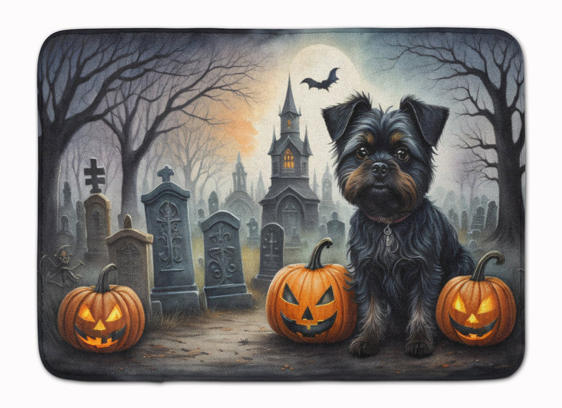 Affenpinscher Spooky Halloween Memory Foam Kitchen Mat