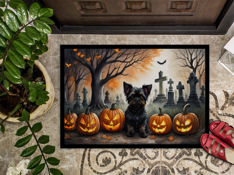 Affenpinscher Spooky Halloween Indoor or Outdoor Mat 24x36