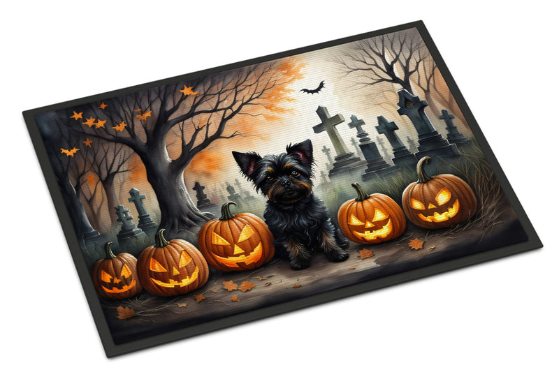 Affenpinscher Spooky Halloween Indoor or Outdoor Mat 24x36