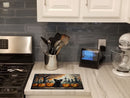 Affenpinscher Spooky Halloween Glass Cutting Boards – Durable, Decorative Kitchen Art Large