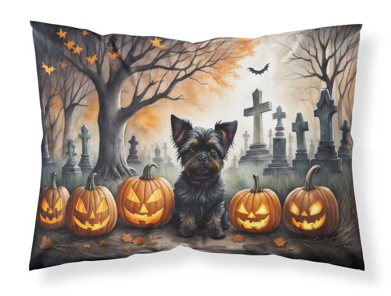 Affenpinscher Spooky Halloween Fabric Standard Pillowcase