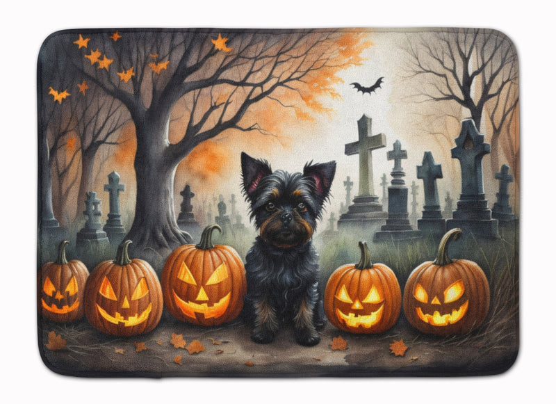 Affenpinscher Spooky Halloween Memory Foam Kitchen Mat