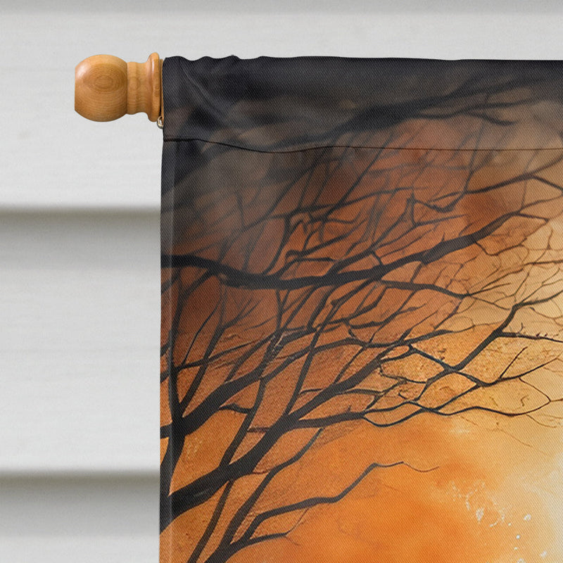 Afghan Hound Spooky Halloween House Flag