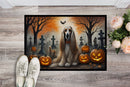 Afghan Hound Spooky Halloween Doormat - 24x36 Decorative Floor Mat – Indoor/Outdoor Rug with Artistic Flair