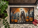 Afghan Hound Spooky Halloween Doormat -  18x27 Decorative Floor Mat – Indoor/Outdoor Rug
