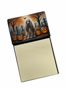 Afghan Hound Spooky Halloween Sticky Note Holder- Refiilable Desk Accessory Note Pad