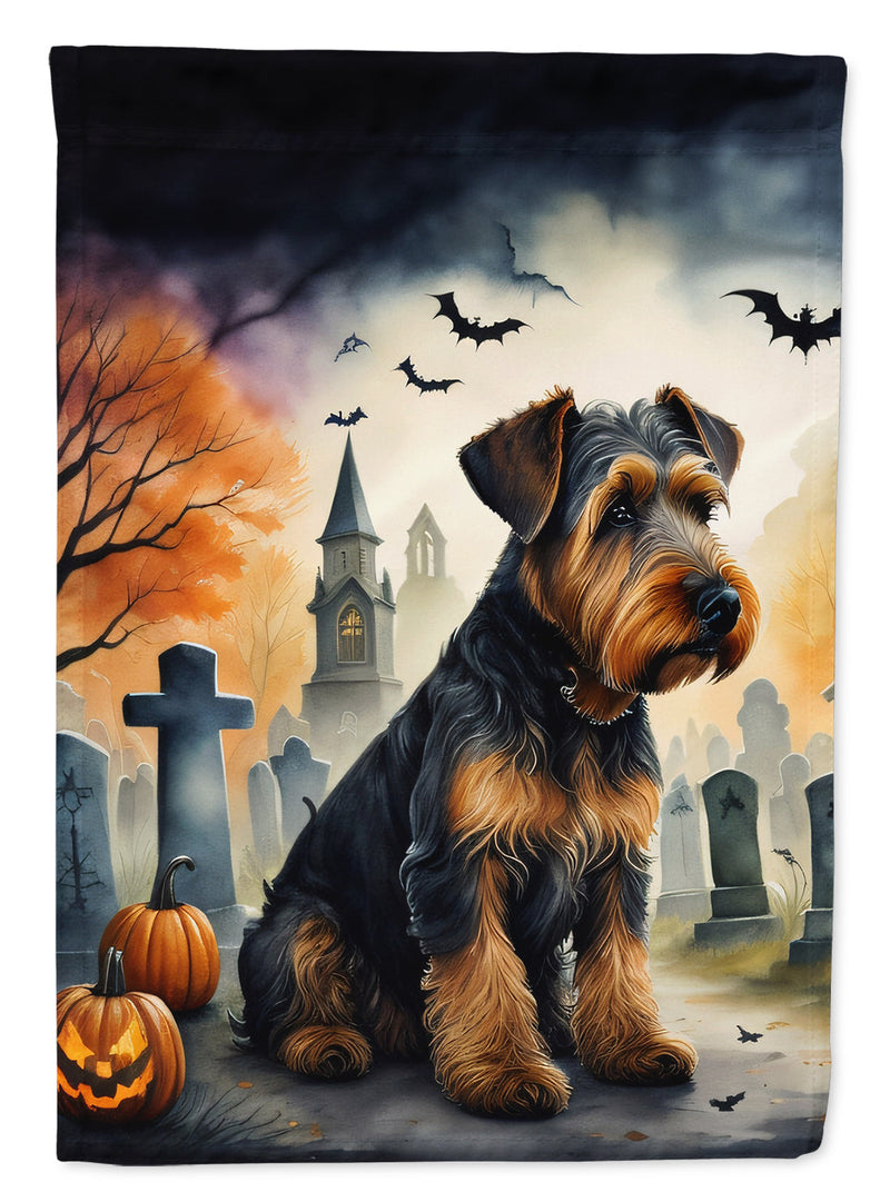 Airedale Terrier Spooky Halloween House Flag