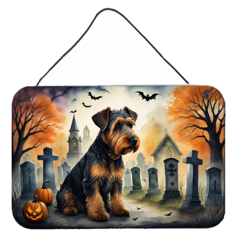 Airedale Terrier Spooky Halloween Wall or Door Hanging Prints